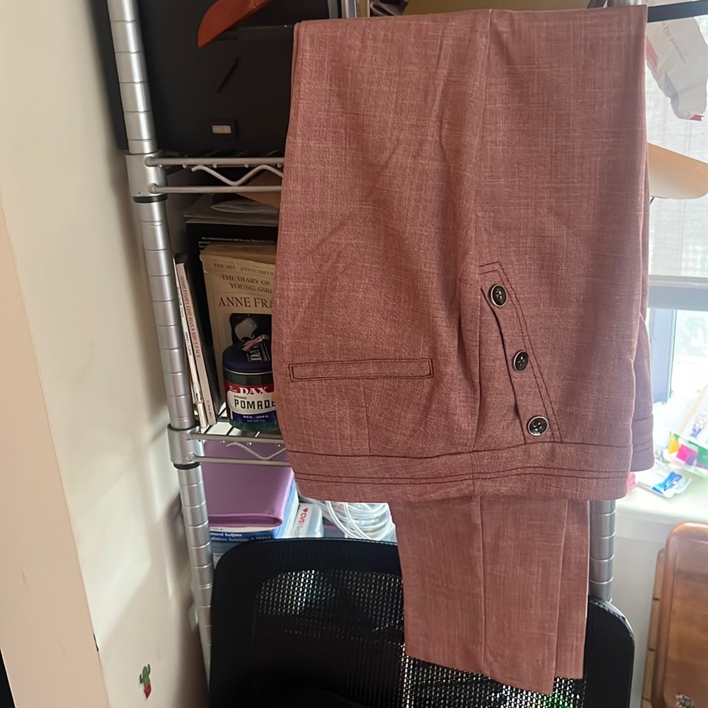 Never worn before red denim style ankle slacks from New York & Company